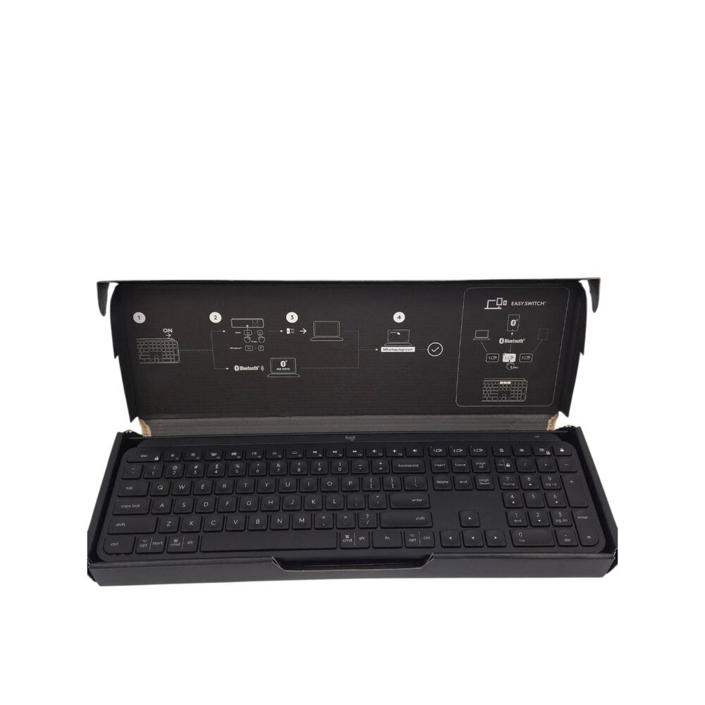 Logitech MX Keys Advanced Wireless Illuminated Keyboard Black With Dongle - Picture 6 of 10